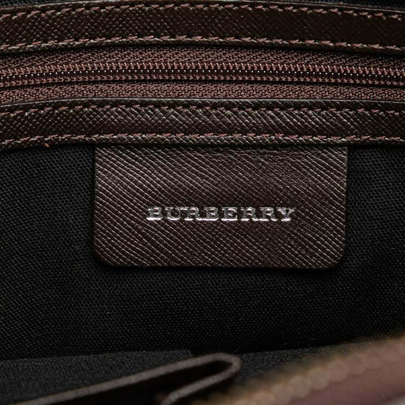 Burberry Nova Check Canvas Tote Brown Canvas Good condition - Box View