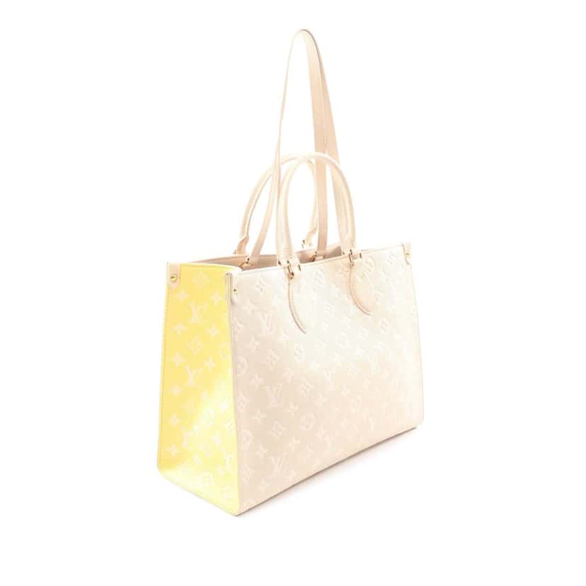 Louis Vuitton Monogram Empreinte Spring In The City Onthego MM Brown Leather Good condition - Back View