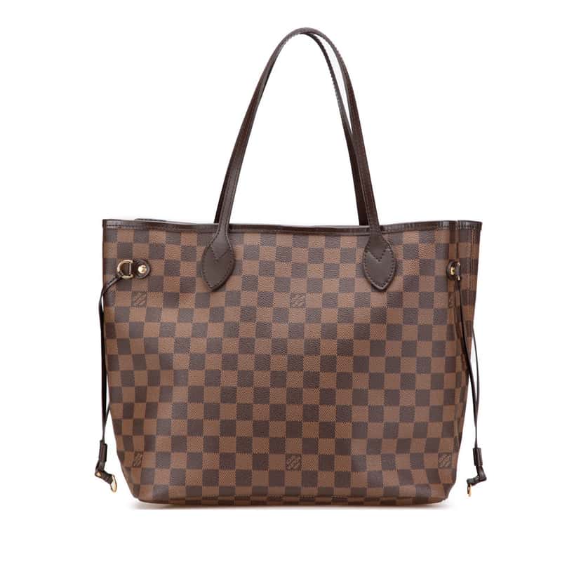 Louis Vuitton Damier Ebene Neverfull MM Brown Canvas Good condition - Front View