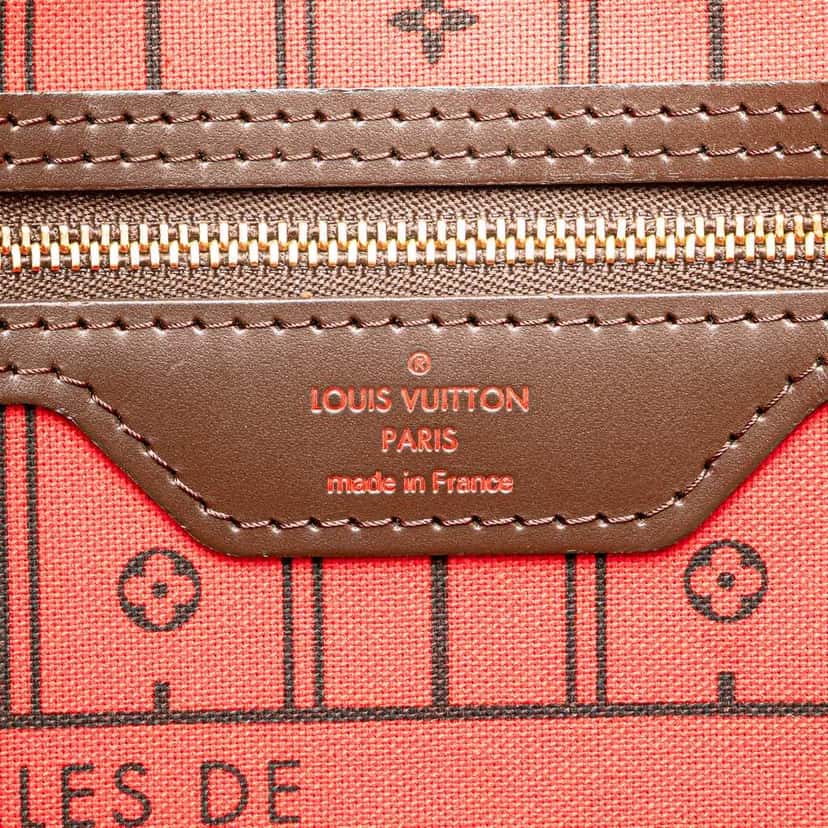 Louis Vuitton Damier Ebene Neverfull MM Brown Canvas Good condition - Box View
