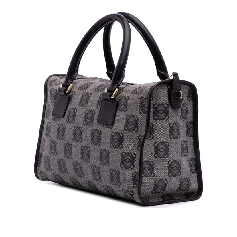 Loewe Anagram Coated Canvas Handbag Grey Canvas Good condition - Back View