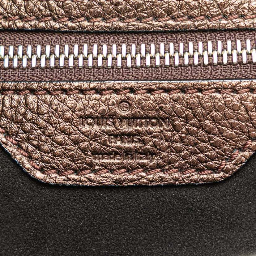 Louis Vuitton Monogram Mahina L Hobo Brown Leather Good condition - Box View