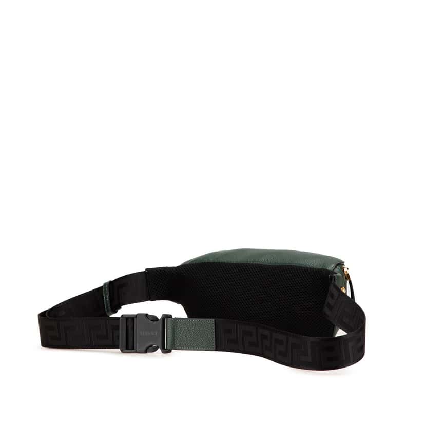 Versace Grained Calfskin Vanitas Medea Belt Bag Green Leather Good condition - Back View