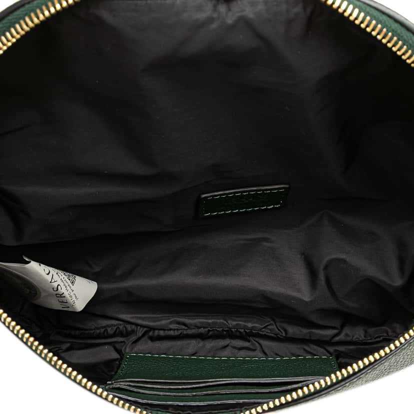 Versace Grained Calfskin Vanitas Medea Belt Bag Green Leather Good condition - Model View