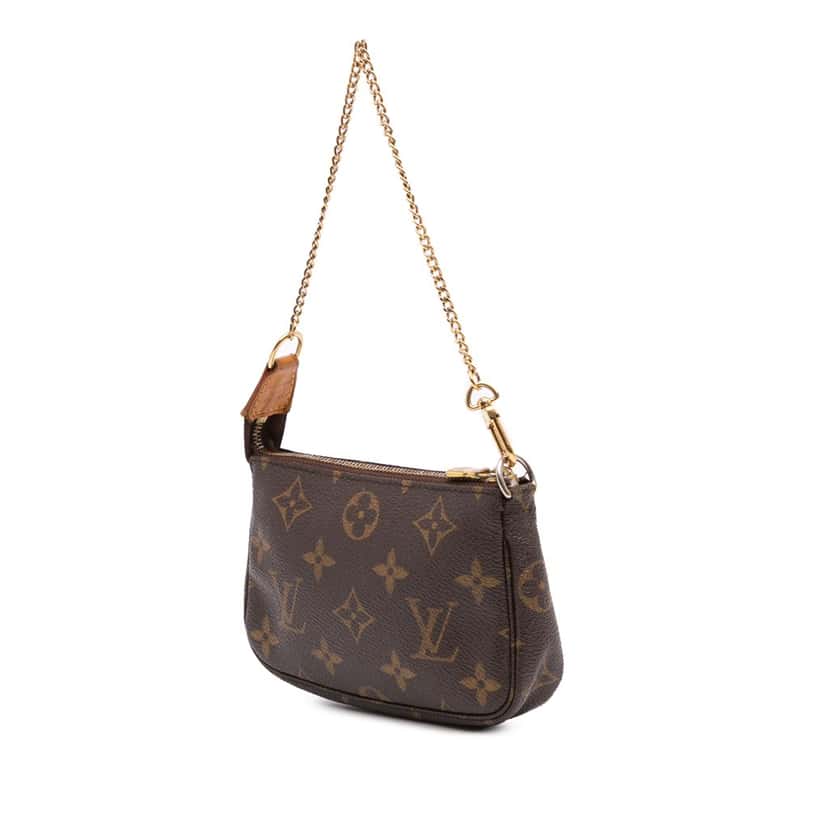 Louis Vuitton Monogram Mini Pochette Accessoires Brown Canvas Good condition - Back View