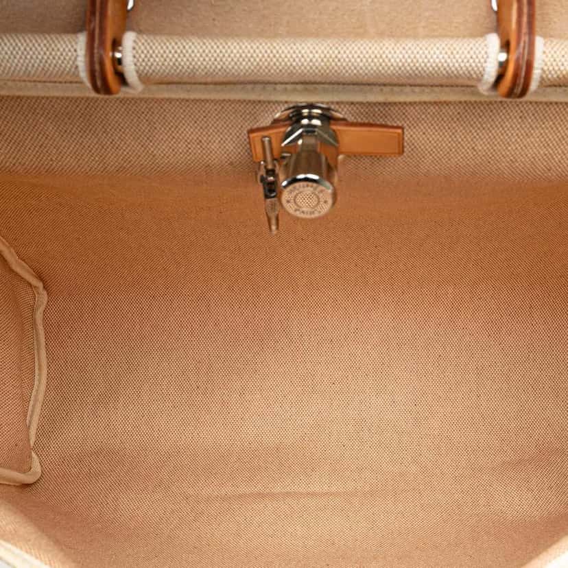 Hermès Toile Herbag MM Brown Canvas Fair condition - Model View