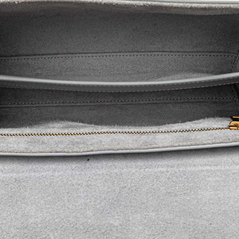 Celine Teen Smooth Calfskin Soft 16 Crossbody Grey Leather Good condition - Model View