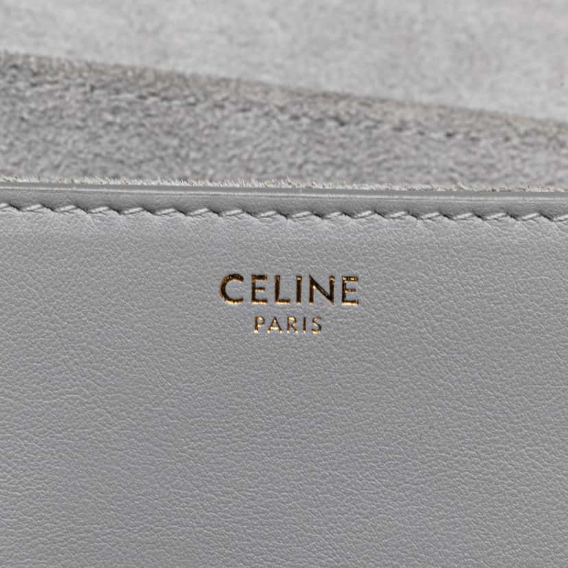 Celine Teen Smooth Calfskin Soft 16 Crossbody Grey Leather Good condition - Box View