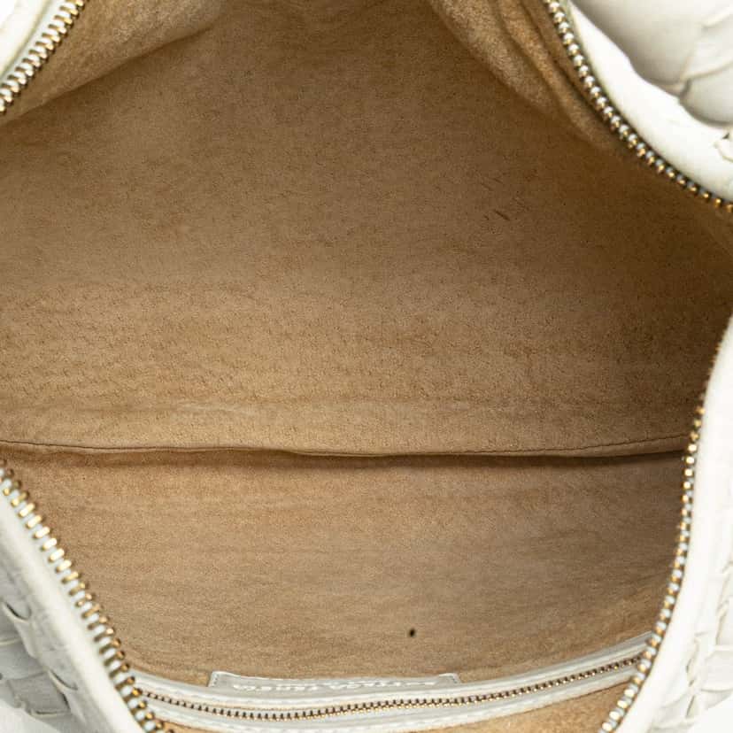 Bottega Veneta Small Nappa Intrecciato Veneta Hobo White Leather Good condition - Model View