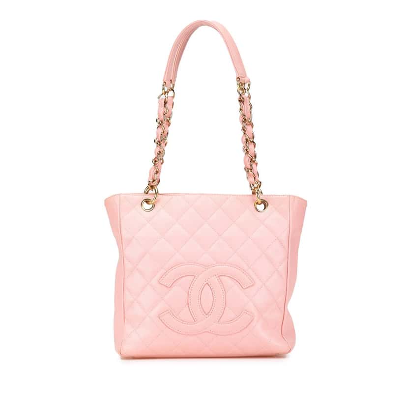 Chanel Caviar Petite Shopping Tote Pink Leather Good condition - Front View