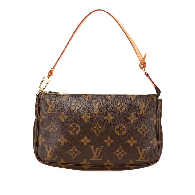Louis Vuitton Monogram Pochette Accessoires Brown Canvas Good condition - Front View