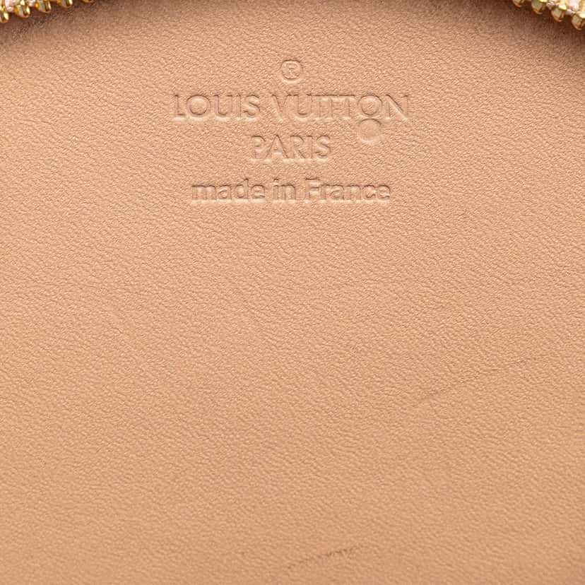 Louis Vuitton Monogram Vernis Round Coin Pouch Brown Leather Good condition - Box View