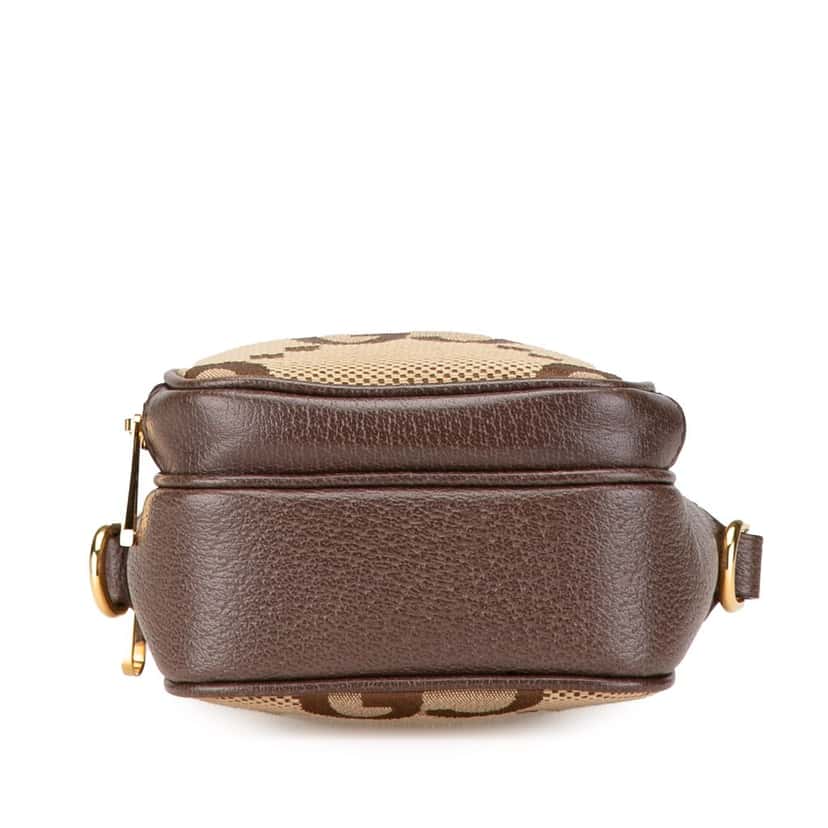 Gucci Micro Jumbo GG Canvas Web Top Handle Bag Brown Canvas Good condition - Inside View