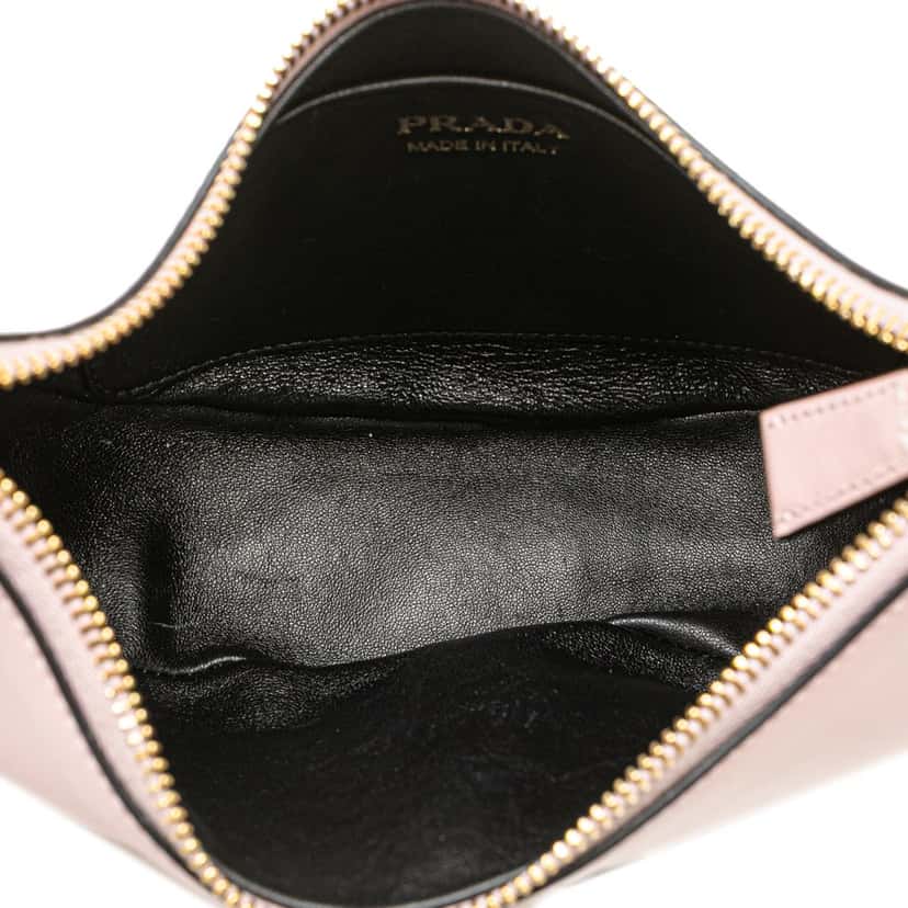 Prada Small Calfskin Arque Satchel Pink Leather Good condition - Model View