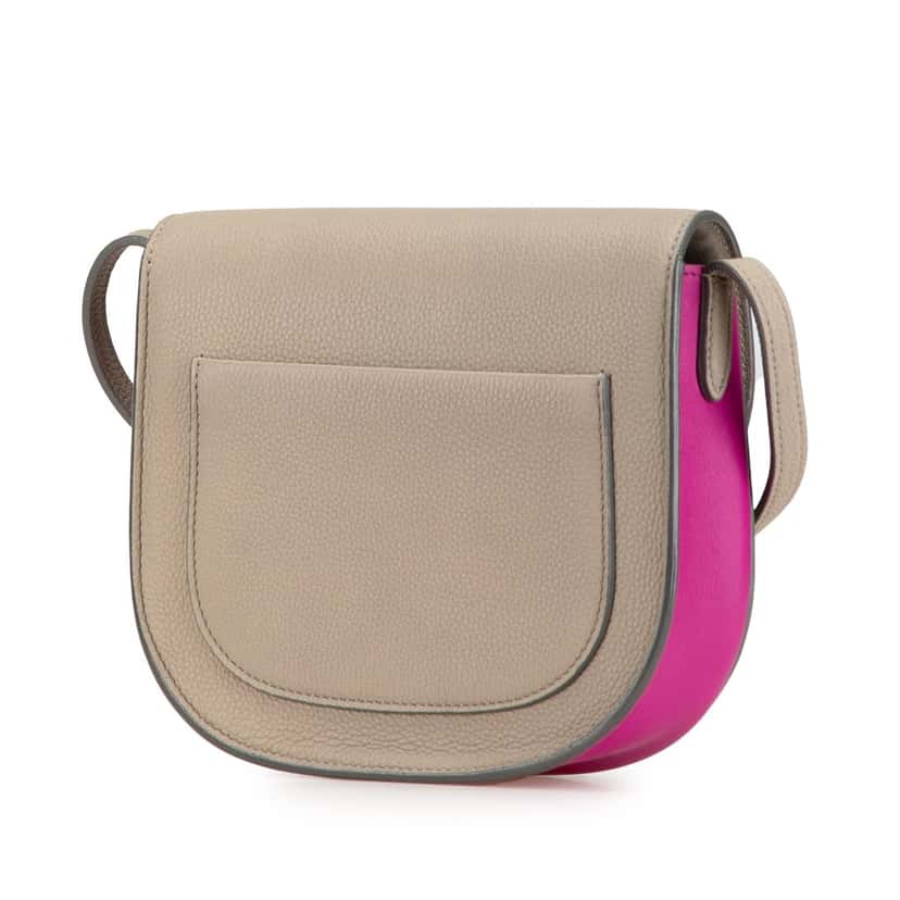 Celine Small Bicolor Leather Trotteur Crossbody Brown Leather Good condition - Back View