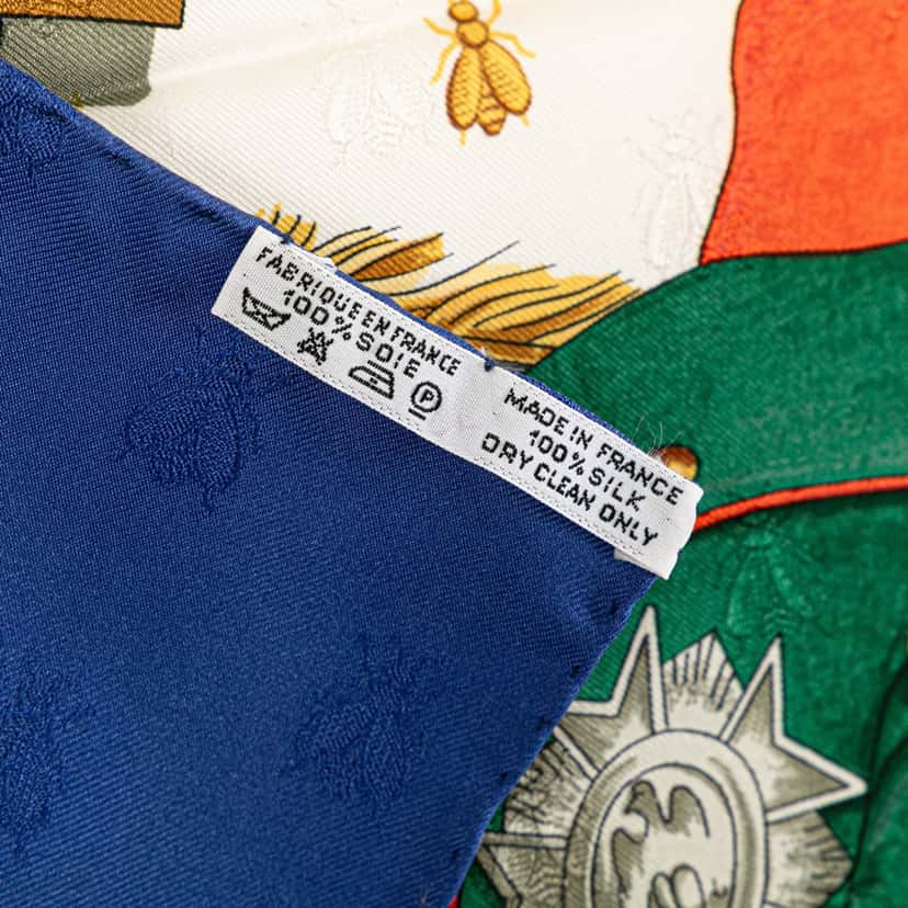 Hermès Napoleon Silk Scarf Blue Silk Very good condition - Model View