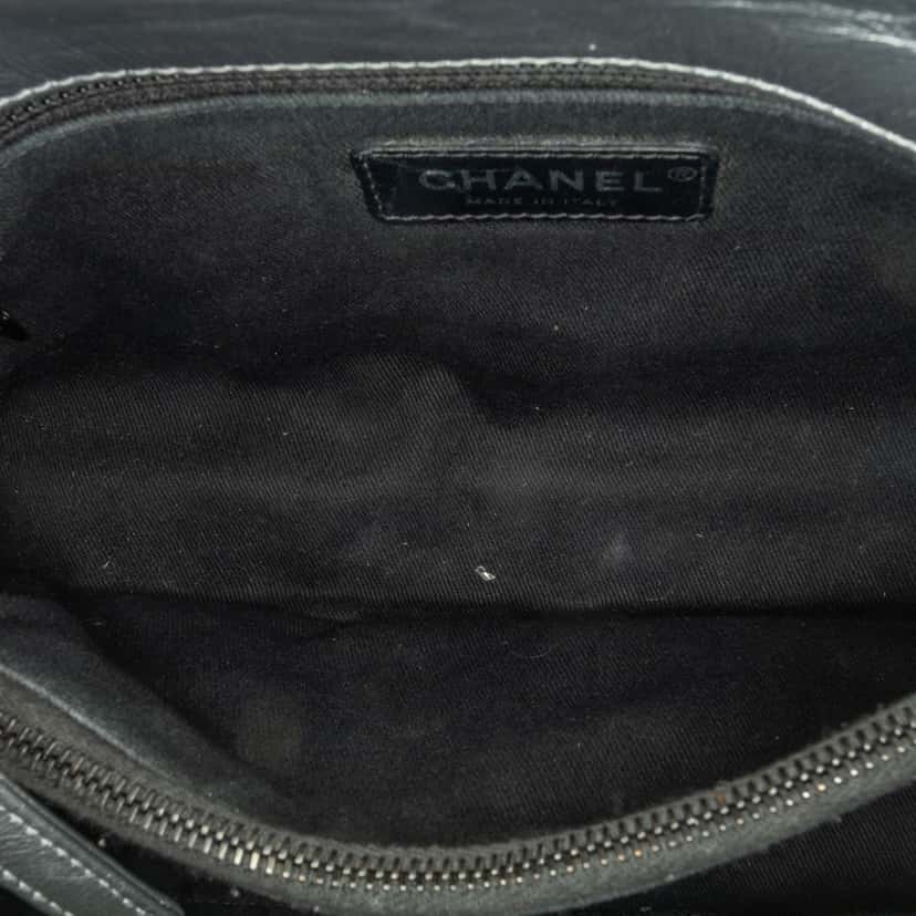 Chanel Small Quilted Aged Calfskin Coco Top Handle Bag Grey Leather Good condition - Box View