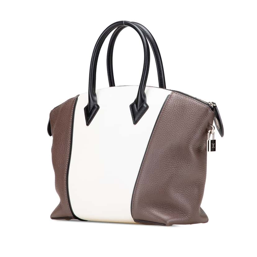 Louis Vuitton Bicolor Taurillon Cuir Soft Lockit PM White Leather Good condition - Back View
