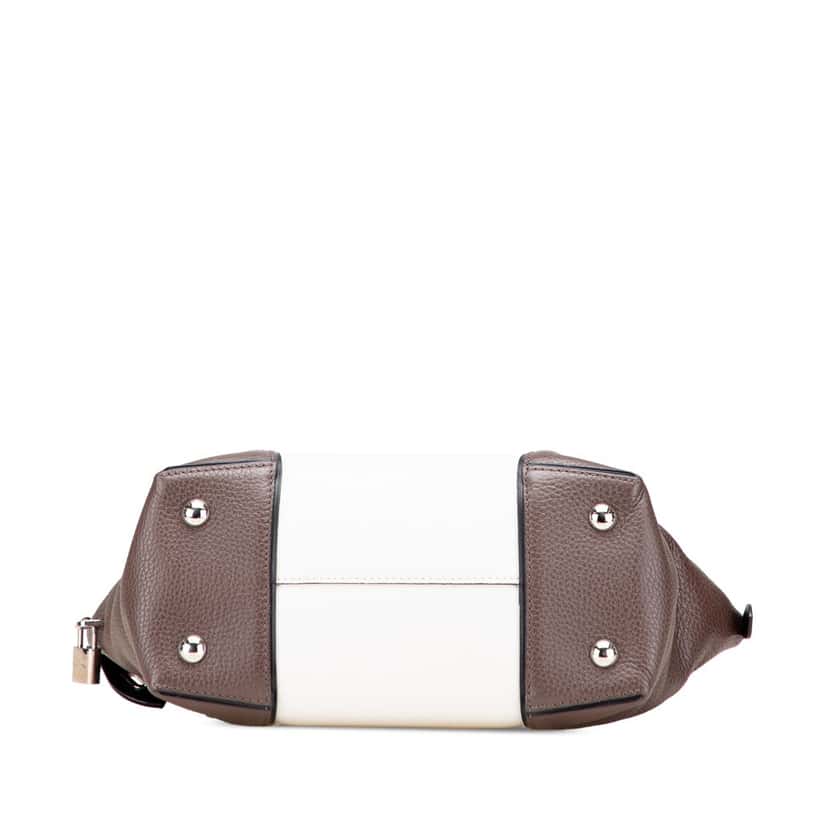 Louis Vuitton Bicolor Taurillon Cuir Soft Lockit PM White Leather Good condition - Inside View