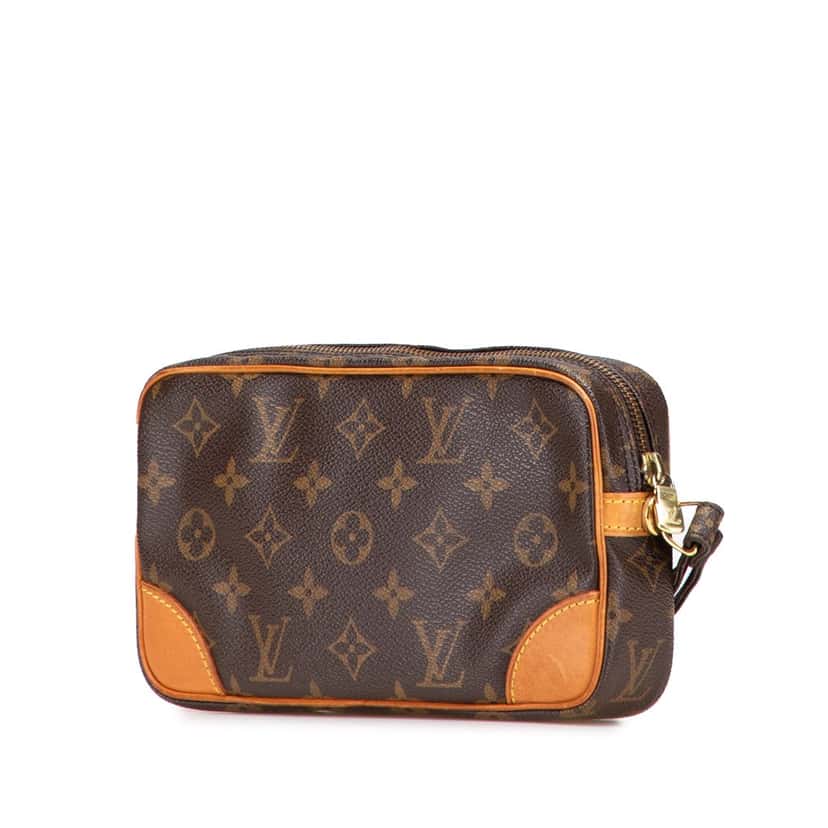 Louis Vuitton Monogram Marly Dragonne PM Brown Canvas Good condition - Back View