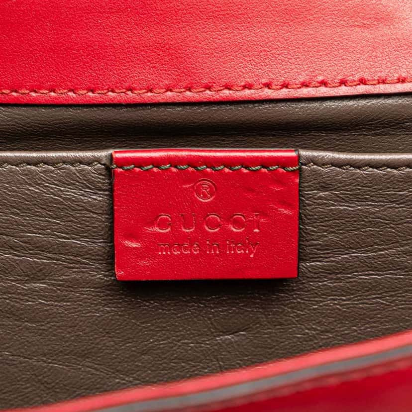 Gucci Small Leather Zumi Satchel Red Leather Good condition - Box View