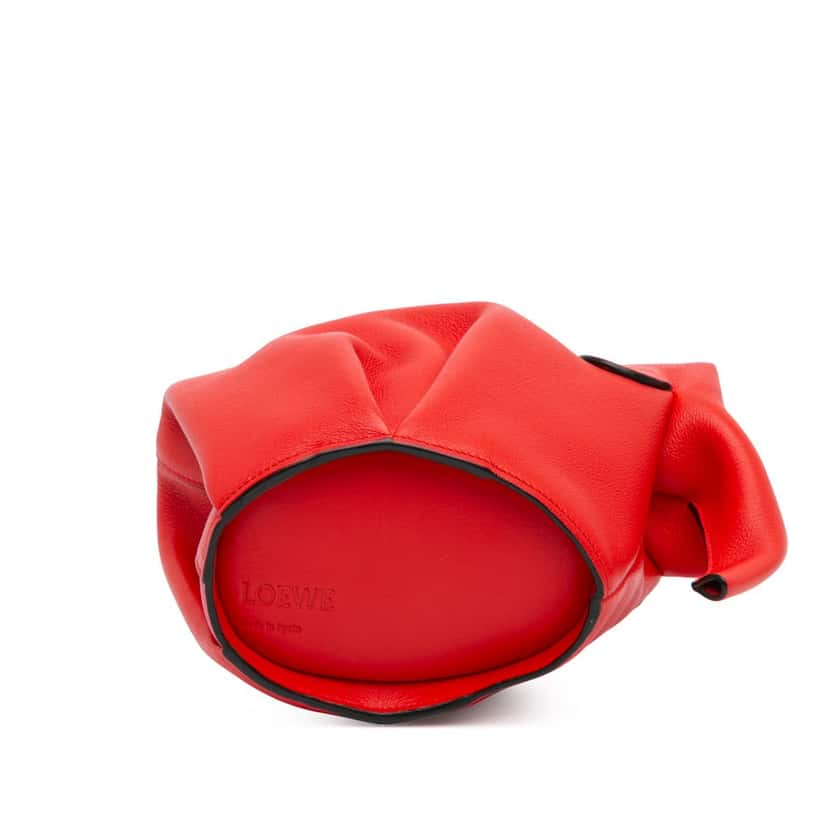 Loewe Mini Leather Elephant Crossbody Red Leather Good condition - Inside View