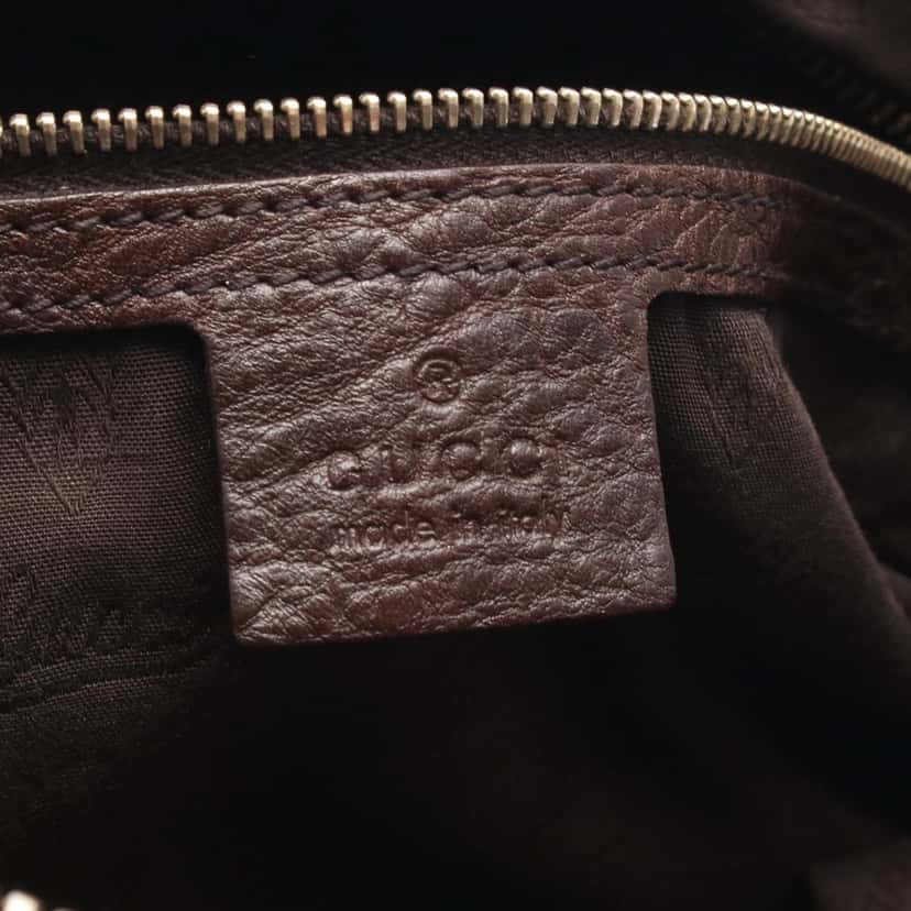 Gucci Medium GG Canvas Charm Dome Satchel Brown Canvas Good condition - Box View
