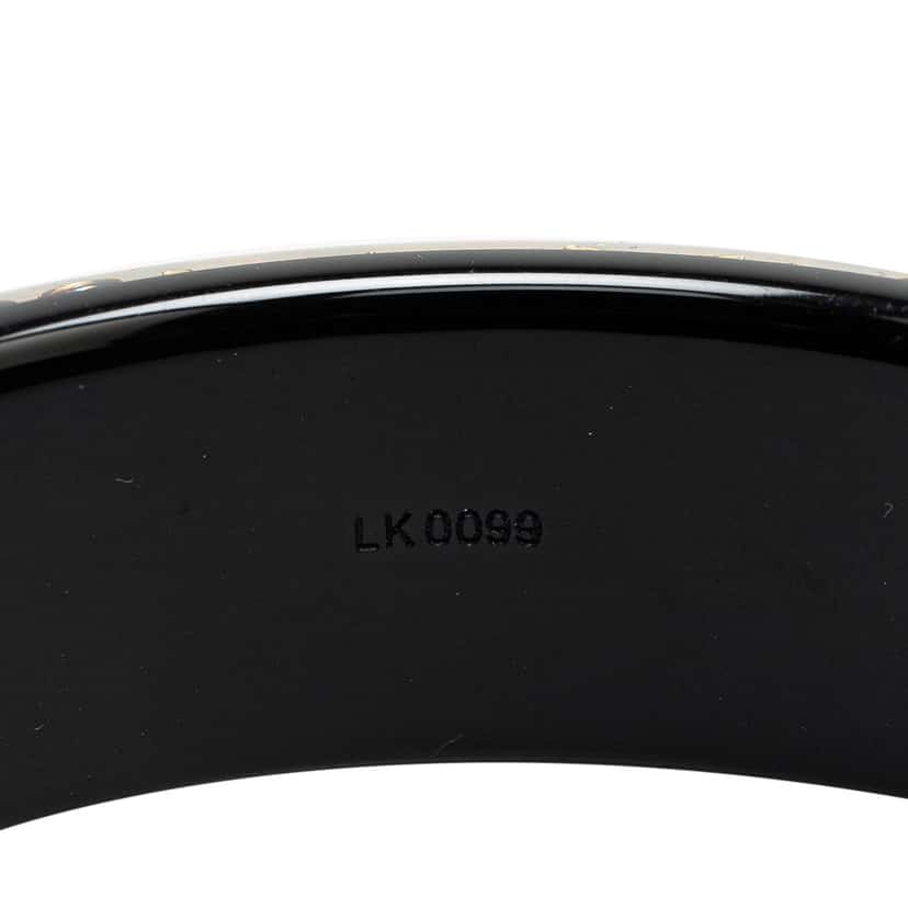 Louis Vuitton Wide Monogram Resin Inclusion Bangle Black Good condition - Model View
