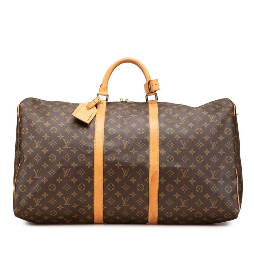 Louis Vuitton Monogram Keepall 60 Brown Canvas Good condition - Front View