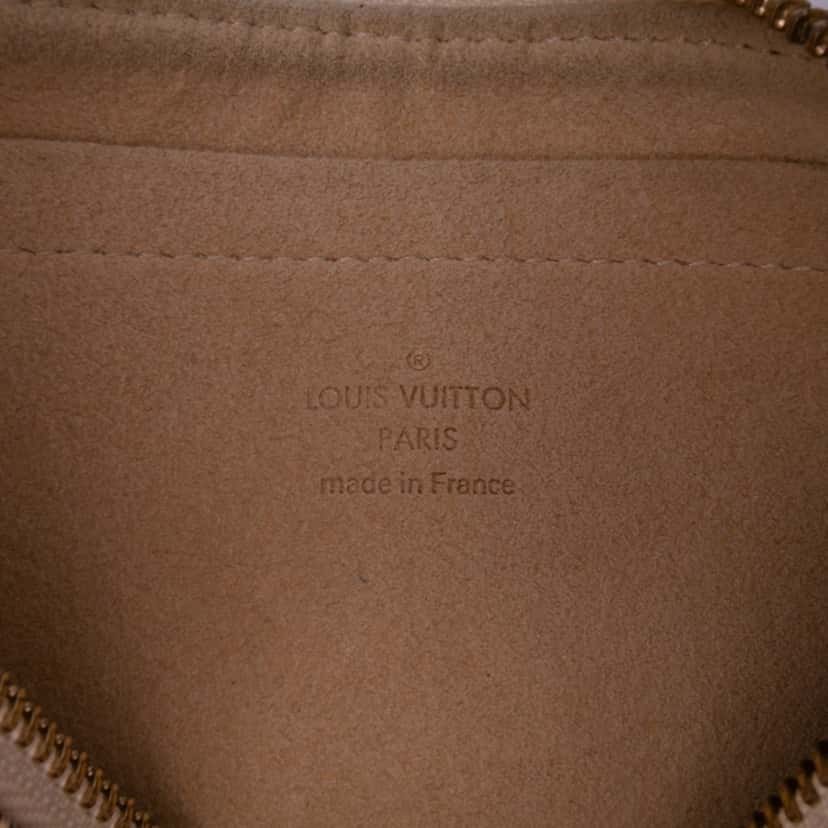 Louis Vuitton Damier Azur Trunks Labels Pochette Milla MM White Canvas Good condition - Box View