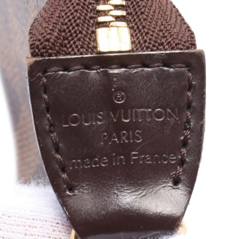 Louis Vuitton Damier Ebene Mini Pochette Accessoires Brown Canvas Good condition - Model View