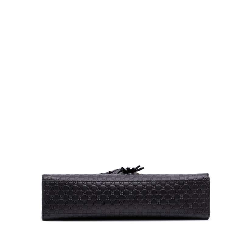 Gucci Medium Microguccissima Emily Shoulder Bag Black Leather Good condition - Inside View