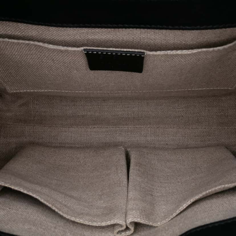 Gucci Medium Microguccissima Emily Shoulder Bag Black Leather Good condition - Model View