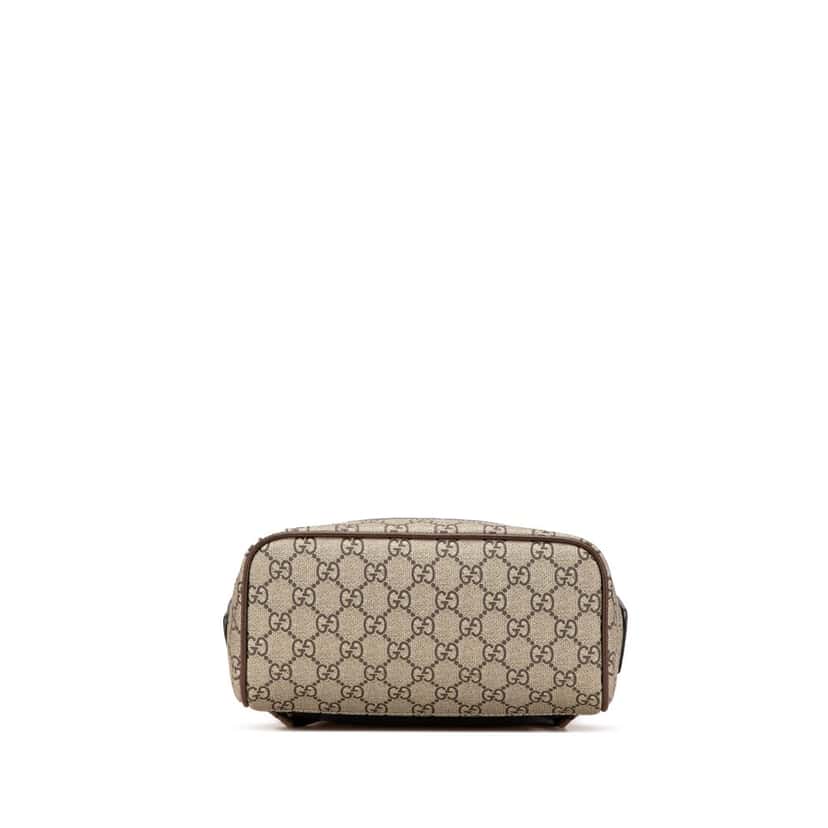 Gucci GG Supreme Bosco Web Backpack Brown Canvas Good condition - Inside View