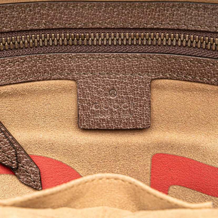 Gucci GG Supreme Bosco Web Backpack Brown Canvas Good condition - Box View