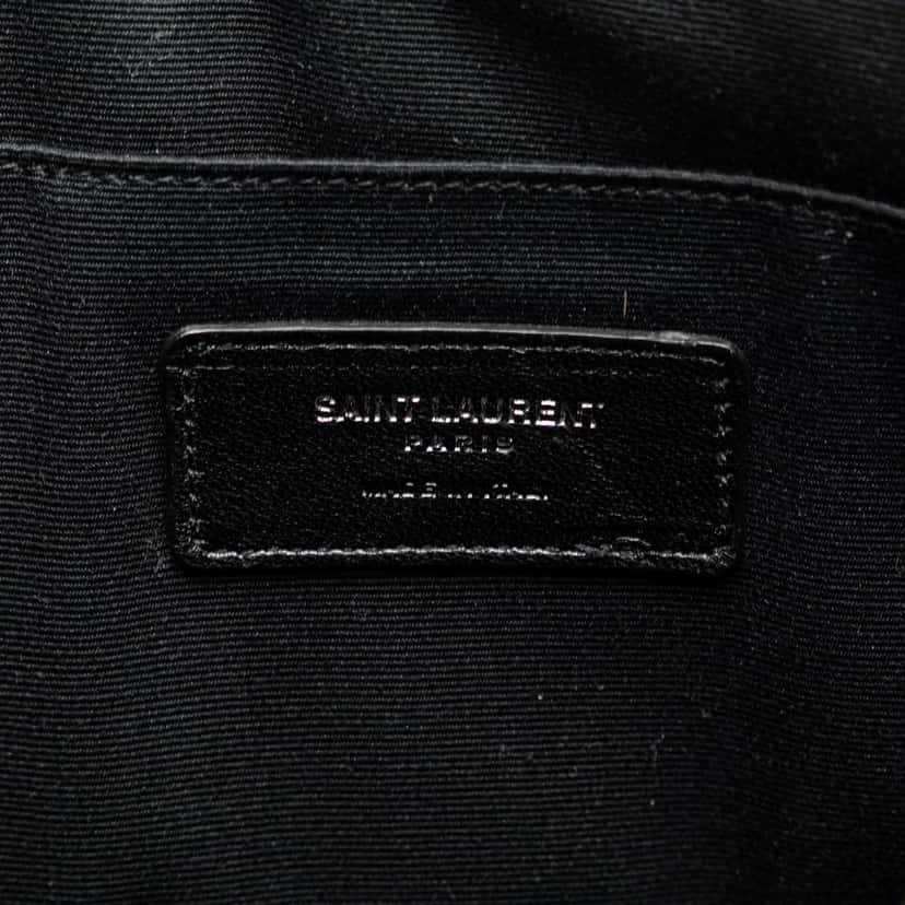 Saint Laurent Grain De Poudre Zip Clutch Blue Leather Good condition - Box View