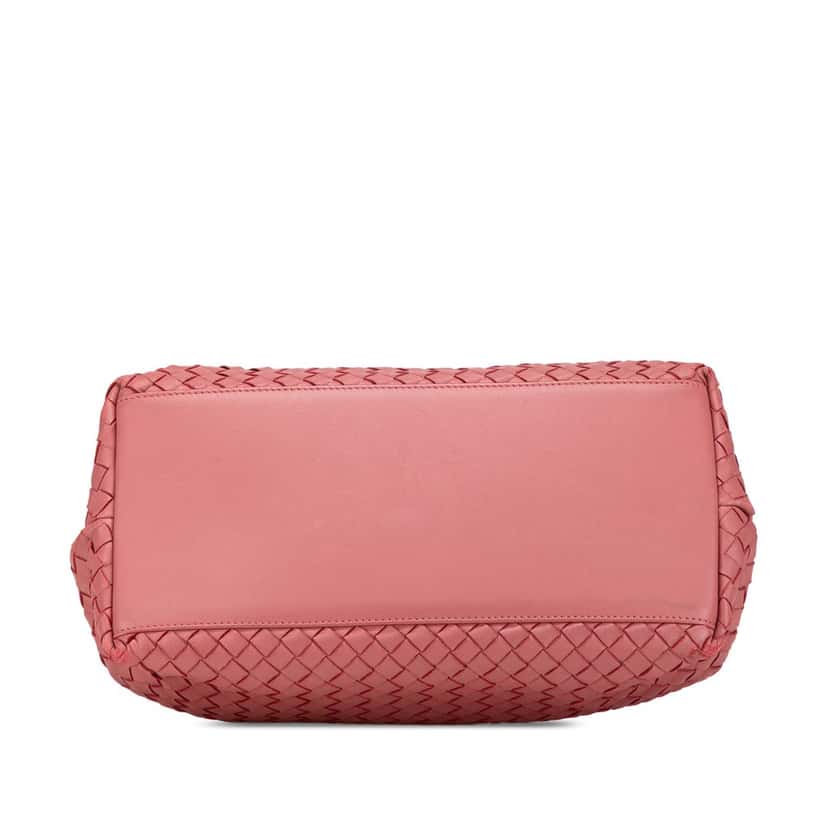 Bottega Veneta Nappa Intrecciato Satchel Pink Leather Good condition - Inside View