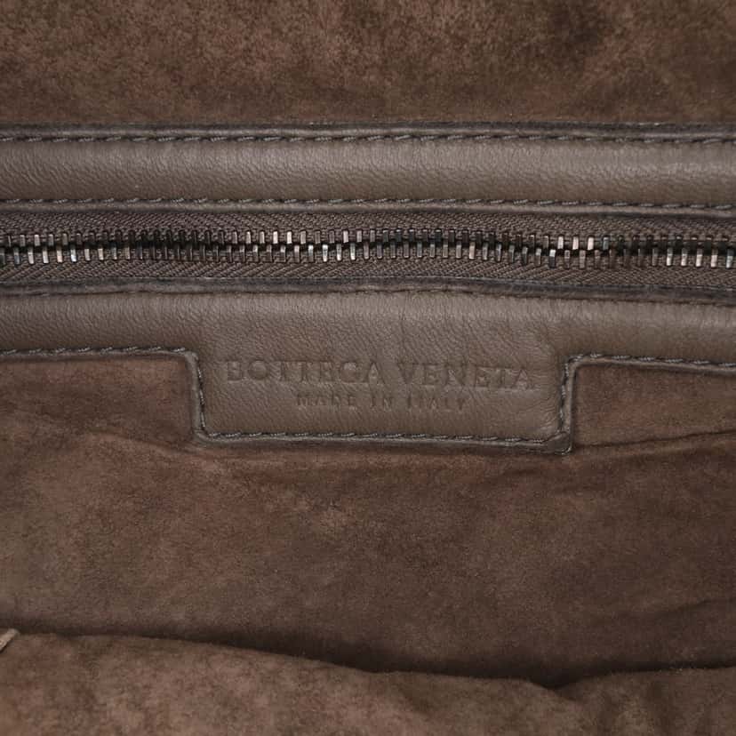 Bottega Veneta Large Nappa Intrecciato Nodini Crossbody Brown Leather Good condition - Box View