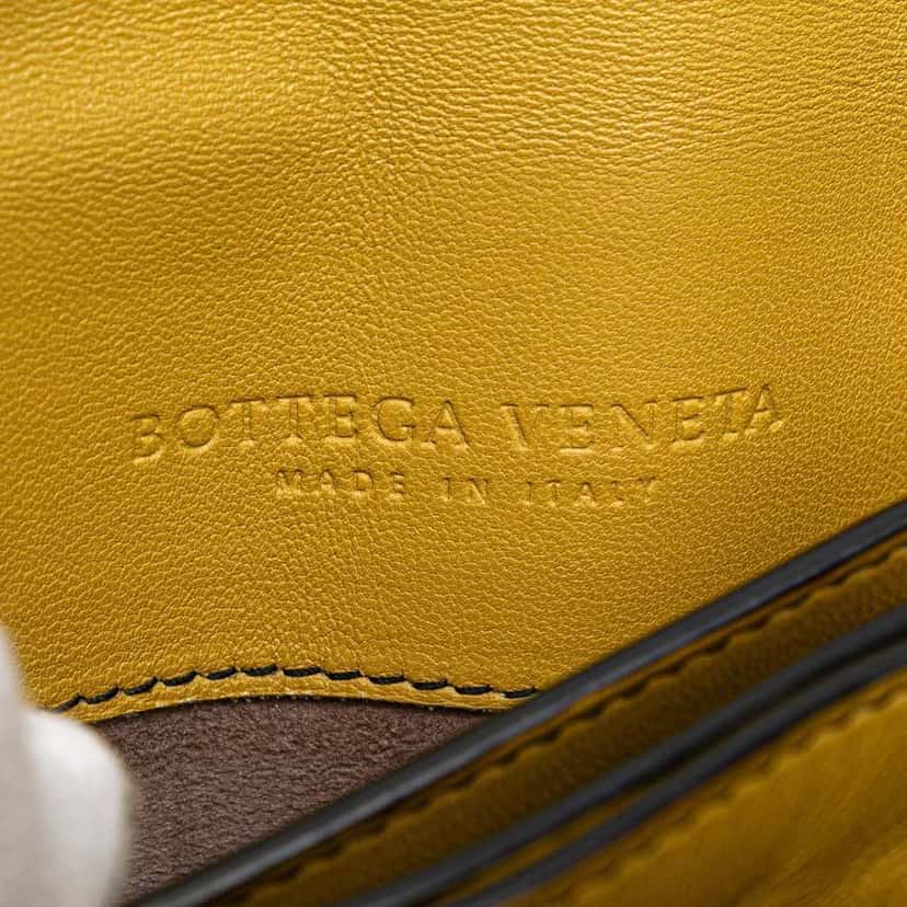 Bottega Veneta Small Nappa Intrecciato Runway Shoulder Bag Yellow Leather Good condition - Box View