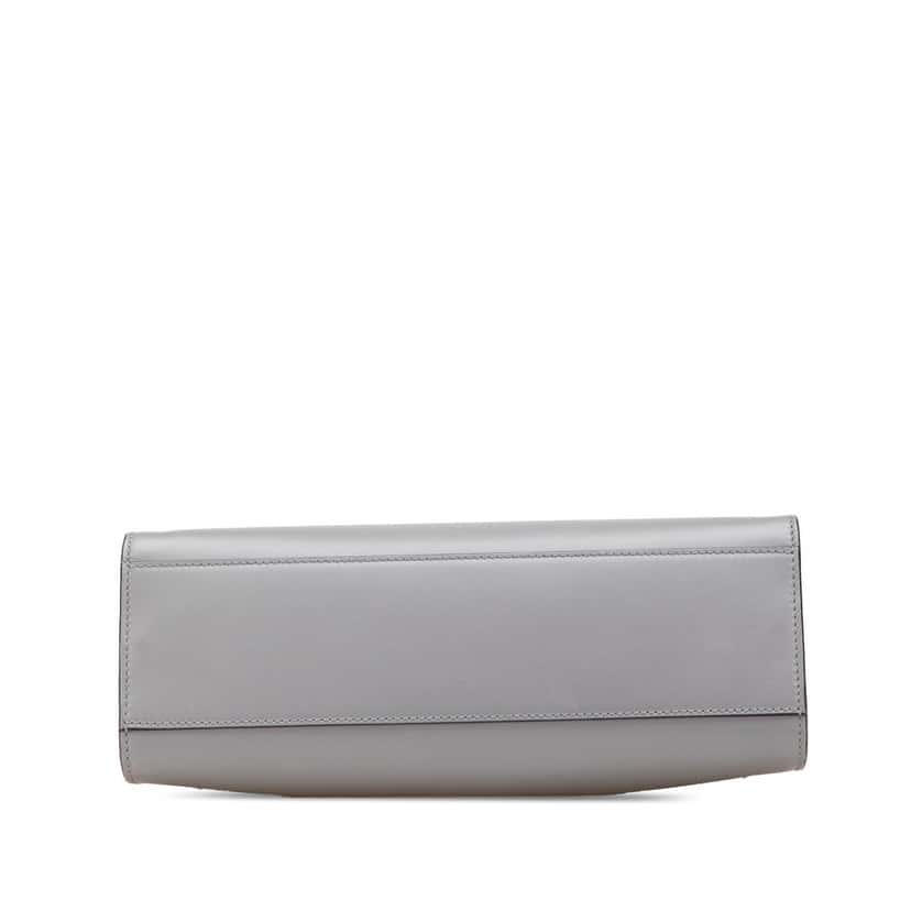 Gucci Small Bamboo Calfskin Nymphaea Satchel Grey Leather Good condition - Inside View