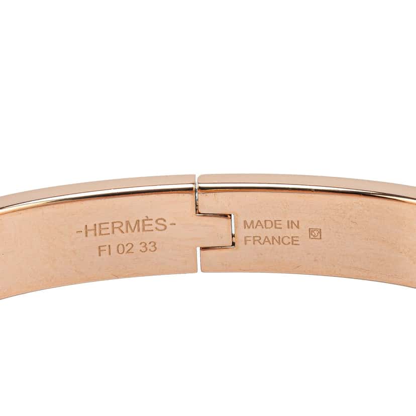 Hermès Mini Enamel Clic Chaine d'Ancre Bracelet Yellow Good condition - Model View