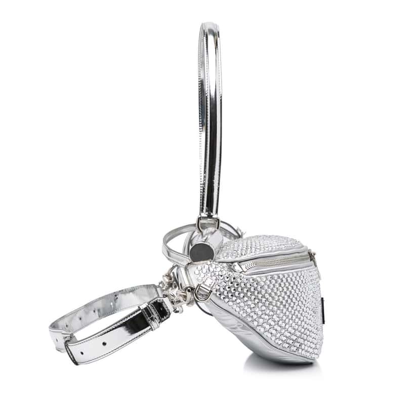 Dolce & Gabbana Miss Sicily Belt Bag Silver Leather Very good condition - Inside View