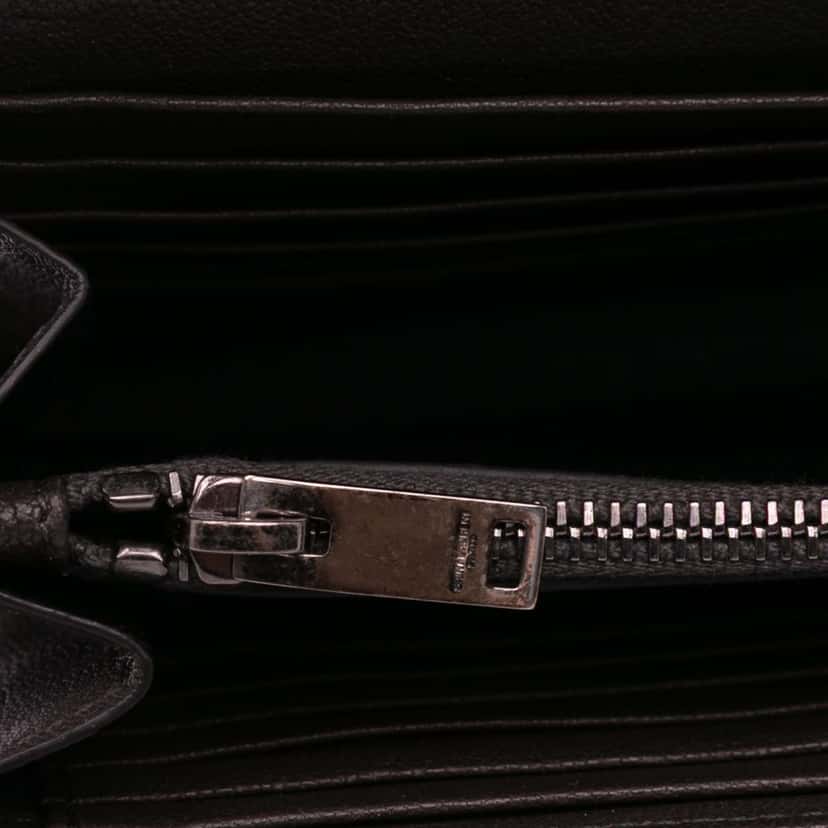 Saint Laurent Triquilt Sheepskin Monogram Envelope Wallet on Chain Brown Leather Good condition - Box View