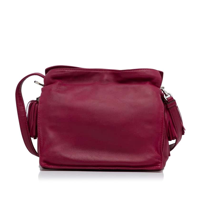 Loewe Small Leather Flamenco Crossbody Bag Pink Leather Very good condition - Model View