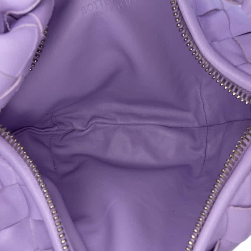 Bottega Veneta Mini Nappa Intrecciato Jodie Purple Leather Good condition - Model View