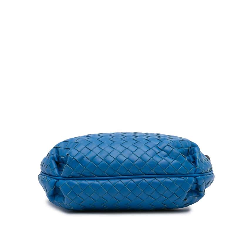 Bottega Veneta Nappa Intrecciato Shoulder Bag Blue Leather Good condition - Inside View
