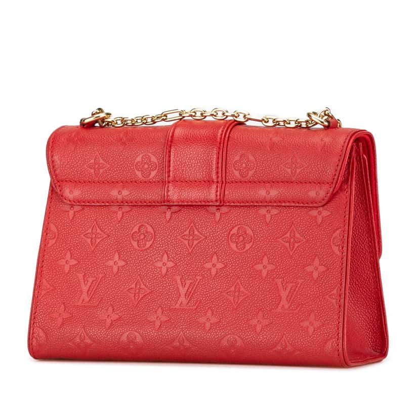 Louis Vuitton Monogram Empreinte Saint Sulpice BB Red Leather Very good condition - Back View