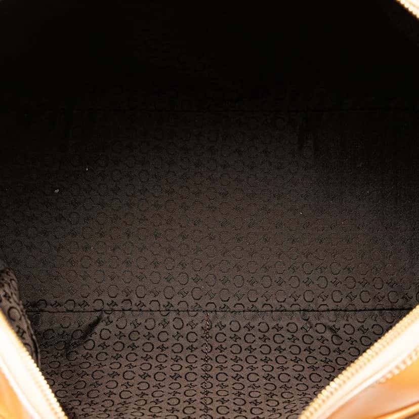 Celine Suede C Macadam Handbag Brown Leather Fair condition - Model View