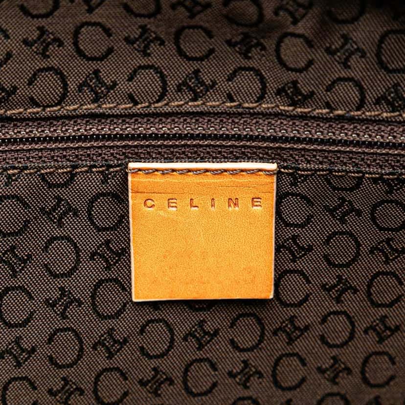 Celine Suede C Macadam Handbag Brown Leather Fair condition - Box View