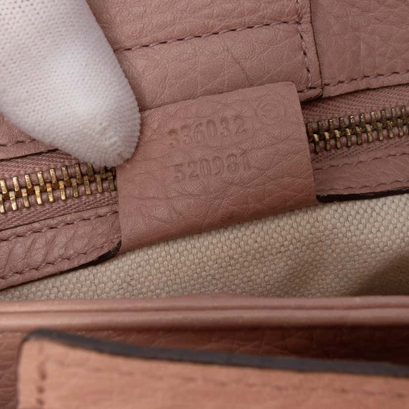 Gucci Small Calfskin Bamboo Shopper Satchel Pink Leather Good condition - Box View